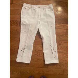 MICHAEL Michael Kors White Cropped Pants